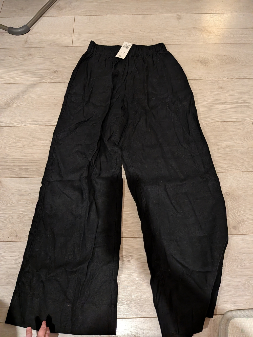 A&F Gemma Linen-Blend Wide Leg Pull-On Pant